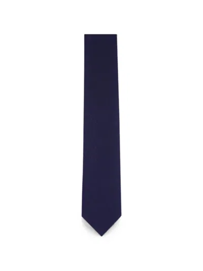 Brioni Micro-patterned Silk Tie In Black