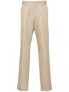 Brioni Mid-rise Tailored Trousers In Neutrals