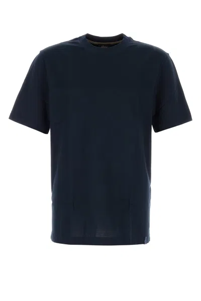 Brioni Midnight Bleu Cottont-shirt In Blue