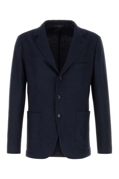 Brioni Single-breasted Blazer In Blue