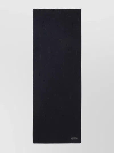 BRIONI MIDNIGHT WOOL KNIT SCARF