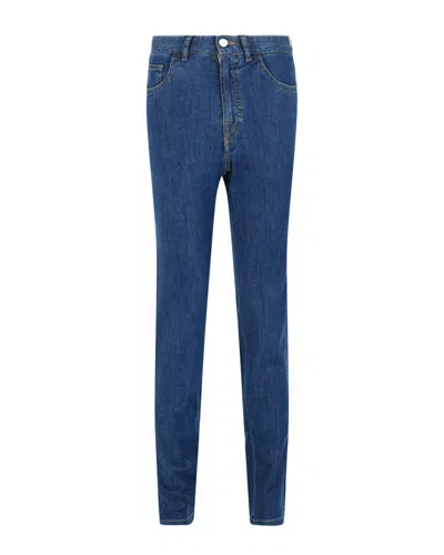 Brioni Mid-rise Denim Jean In Blue