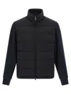 Brioni Tech Fabric Quilted Jacket In Blue