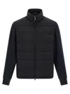 Brioni Tech Fabric Quilted Jacket In Blue