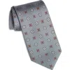 Brioni Mixed Medallion Print Silk Tie In Coffee