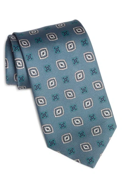 Brioni Mixed Medallion Print Silk Tie In Green