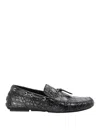 Brioni Black Leather Loafer In Black