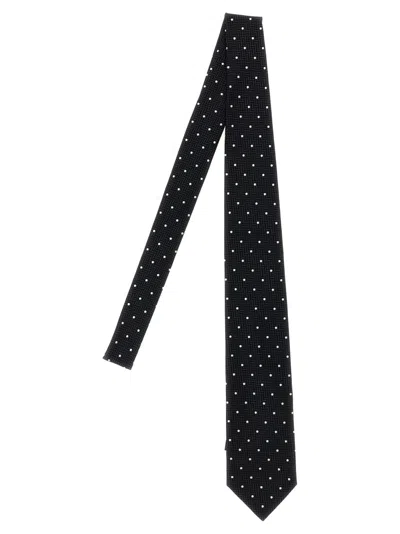 BRIONI MULTICOLOR JACQUARD POLKA DOT TIE