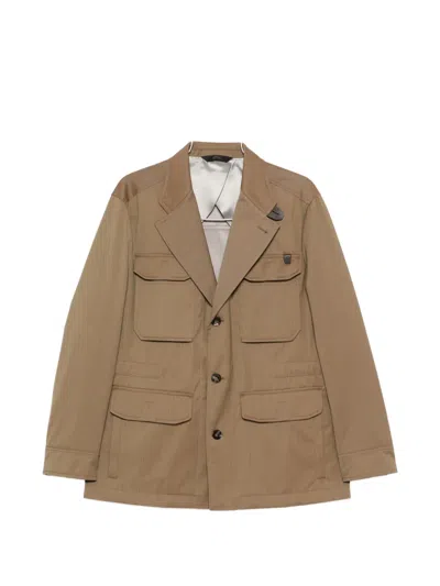 Brioni Multi-pocket Jacket In Brown