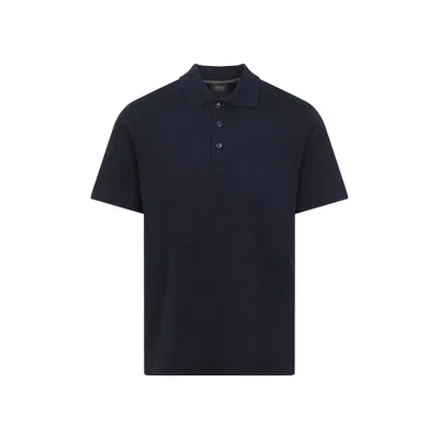 Brioni Navy Blue Cotton Polo