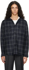 Brioni Navy Vagabond Jacket In 9041 4001 White/navy