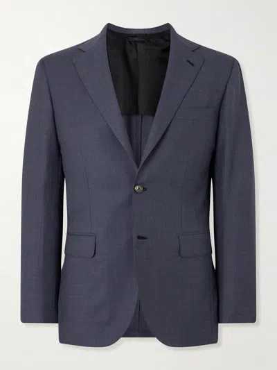 Brioni New Plume Wool Suit Jacket In Blue
