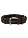 Brioni Braided Suede Belt In 褐色