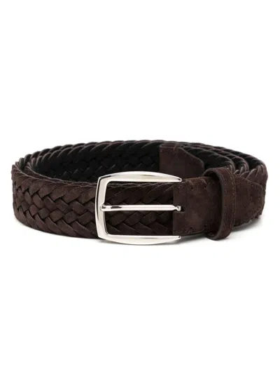BRIONI NUBUCK BRAIDED BELT