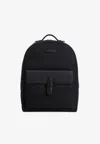 Brioni Black Logo Backpack In Black