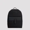Brioni Black Logo Backpack In Black