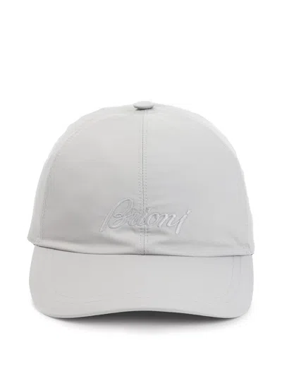 Brioni Nylon Baseball Cap In Blue