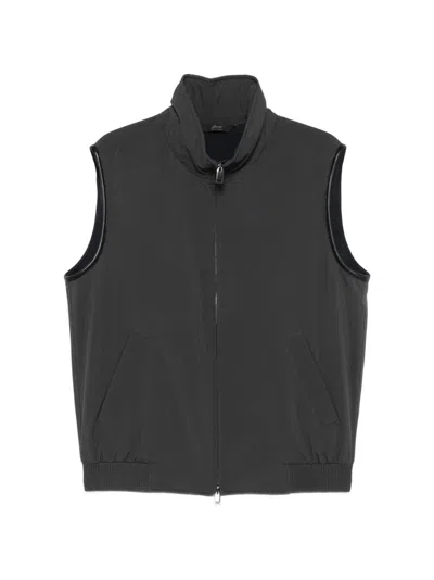 Brioni Nylon Down Vest In Grey