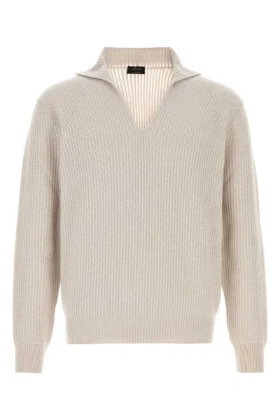 Brioni Ribbed-knit Cashmere Polo Sweater In Black