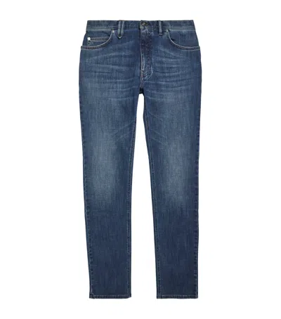 Brioni Organic Denim Meribel Straight Jeans In Blue