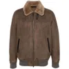 Brioni Suede Jacket In Gray