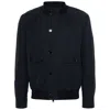 Brioni Long-sleeve Silk Jacket In Blue