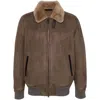 Brioni Suede Jacket In Grey