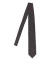 Brioni Jacquard Tie Ties And Papillon Blue In Brown