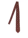 Brioni Slim Paisley Jacquard Tie In Textured Fabric In Brown