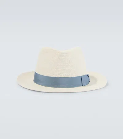 Brioni Panama Hat In White