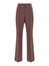 Brioni Pink Silk Pants In Burgundy