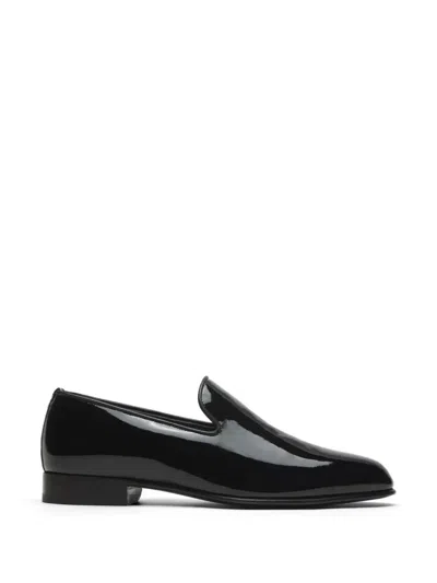 Brioni Essential Black Patent Leather Evening Loafers
