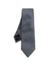 Brioni Patterned Silk Tie In Blue