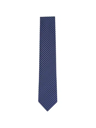 Brioni Patterned Spring Tie In Blue
