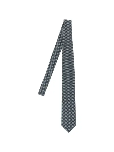 Brioni Patterned Tie In Blue