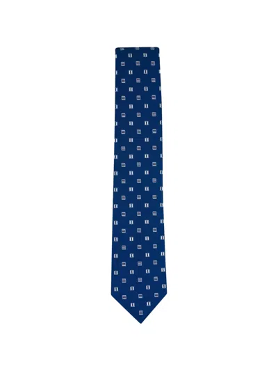Brioni Patterned Tie In Blue