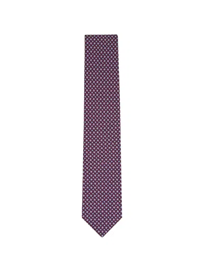 Brioni Patterned Tie In Red