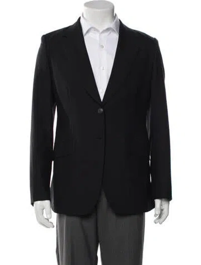 Pre-owned Brioni Peacoat In Black