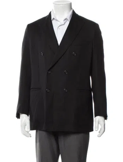 Pre-owned Brioni Peacoat In Gray