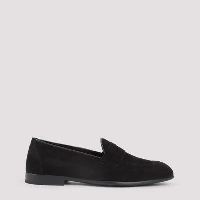 Brioni Penny Loafers In Black