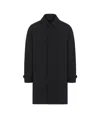 Brioni Performa Button-up Coat In Midnight Blue