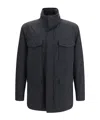 Brioni Performa Wool Blend Sahariana Jacket In Blue