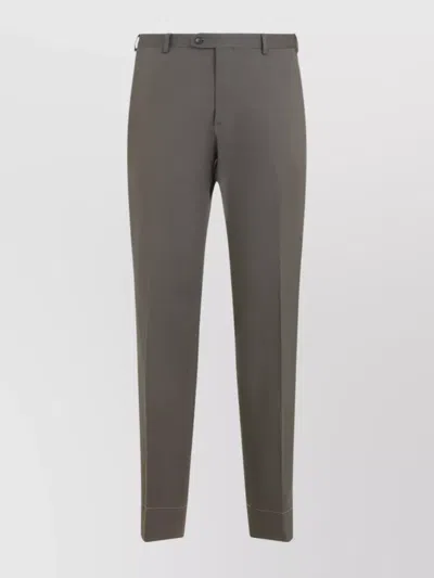 Brioni Pienza Cotton Stretch Pants In Green