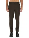 Brioni Slim Fit Trousers Pockets In Brown