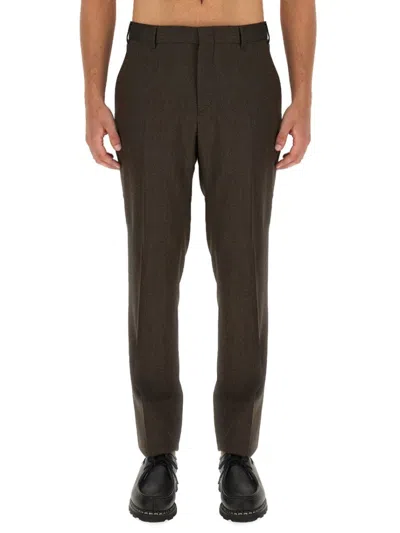 Brioni Pienza Press-crease Trousers In Brown