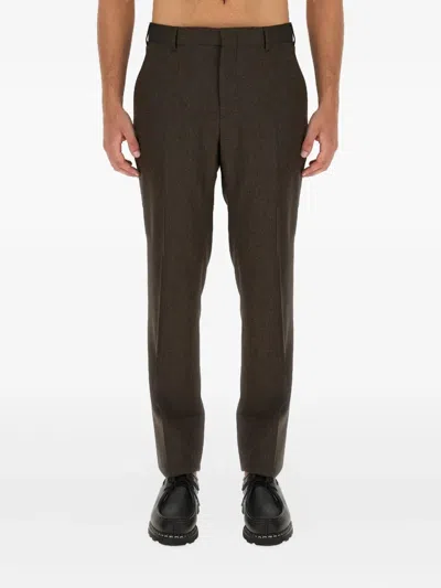 Brioni Slim Fit Virgin Wool Trousers 50 It In Brown