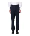 Brioni Pressed-crease Concealed-fastening Tailored Trousers In Black