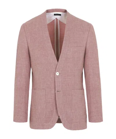 Brioni Linen And Silk Blend Jardigan In Black