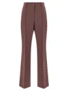Brioni Pink Silk Pants In Brown