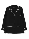 Brioni Piped-trim Pocket Shirt In Black